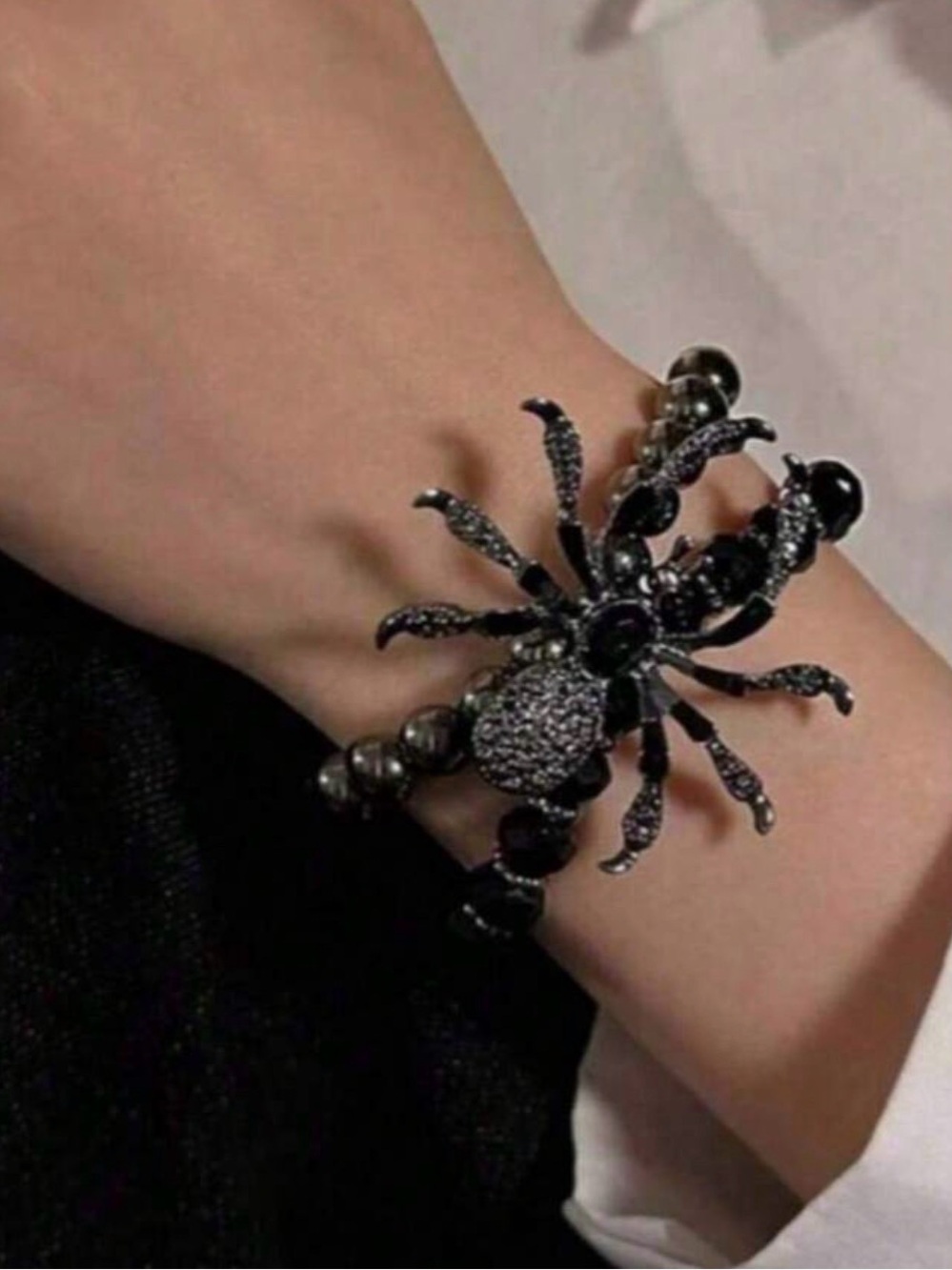 Black Crystal  Statement Bracelet - Women Jewelry